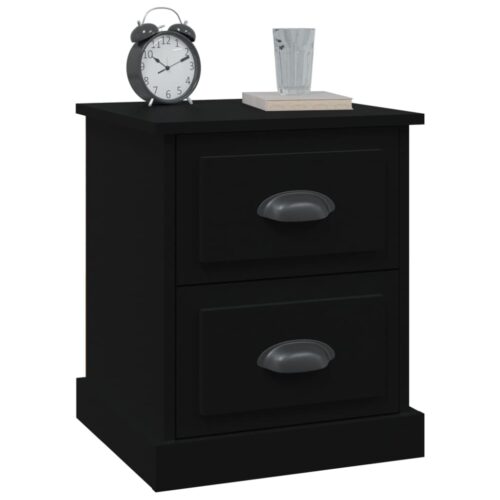 2pcs Bedside Tables Set Wooden Drawers Storage Side Cabinet Bedroom Nightstand - Image 5