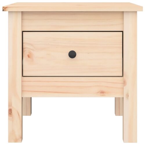 2x Pine Wood Side Coffee Tables Set Sofa Lounge Bedside Storage Nightstand 40x40x39cm - Image 8