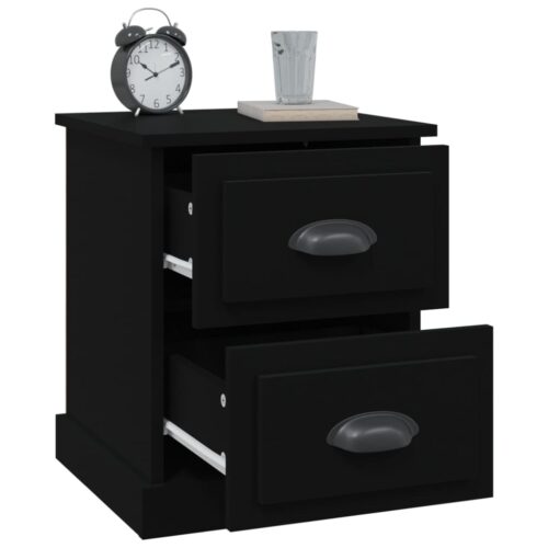 2pcs Bedside Tables Set Wooden Drawers Storage Side Cabinet Bedroom Nightstand - Image 6