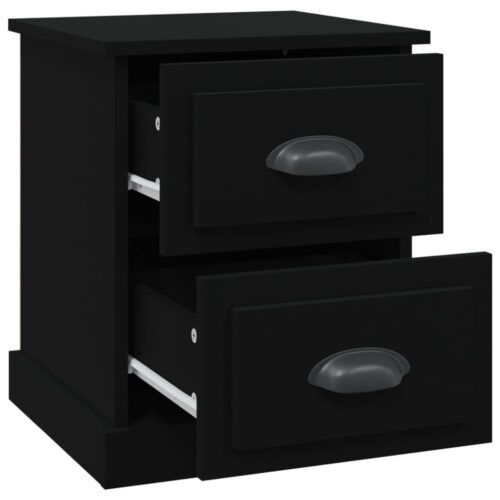 2pcs Bedside Tables Set Wooden Drawers Storage Side Cabinet Bedroom Nightstand - Image 7