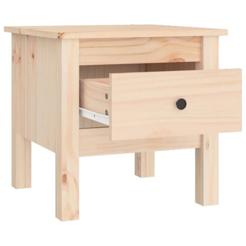 2x Pine Wood Side Coffee Tables Set Sofa Lounge Bedside Storage Nightstand 40x40x39cm - Image 9