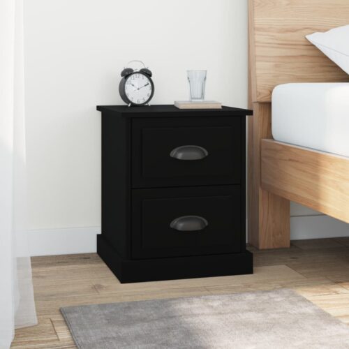 2pcs Bedside Tables Set Wooden Drawers Storage Side Cabinet Bedroom Nightstand - Image 12