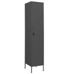 Steel Locker Cabinet Office Gym Garage Filing Storage Cupboard Wardrobe Anthracite