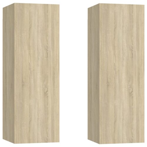 TV Cabinets 2pcs Sonoma Oak 30.5x30x90cm Engineered Wood - Image 2