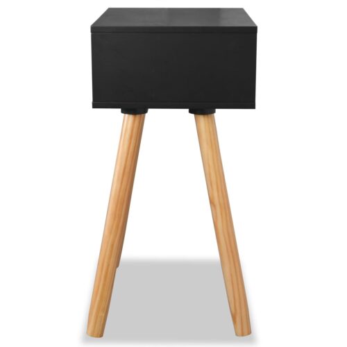Bedside Tables 2pcs Solid Pinewood 40x30x61cm Black - Image 6
