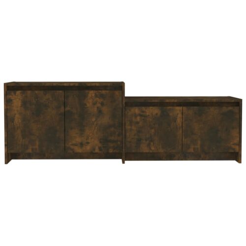 TV Cabinet Smoked Oak 146.5x35x50cm Engineered Wood - Image 7