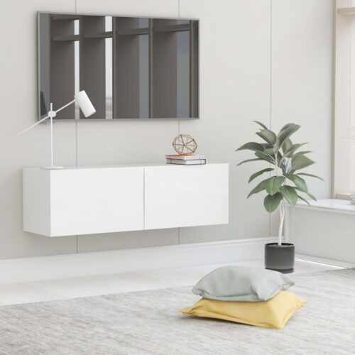 TV Cabinet White 100x30x30cm Engineered Wood
