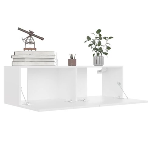 TV Cabinet White 100x30x30cm Engineered Wood - Image 4