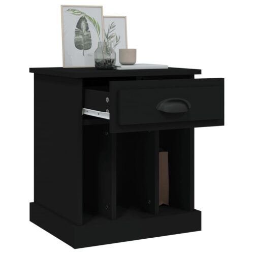Bedside Cabinets 2pcs Black 43x36x50cm - Image 5