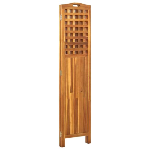 3-Panel Room Divider 121x2x170cm Solid Acacia Wood - Image 4