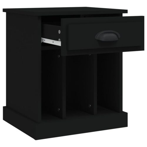 Bedside Cabinets 2pcs Black 43x36x50cm - Image 7