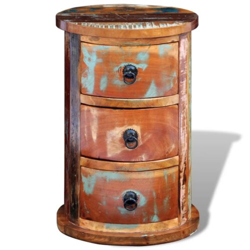Reclaimed Cabinet with 3 Drawers Solid Wood - Image 3
