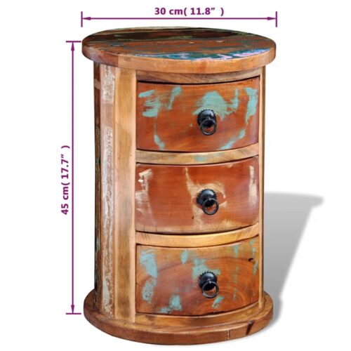 Reclaimed Cabinet with 3 Drawers Solid Wood - Image 7