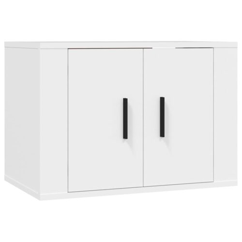 2-Piece TV Cabinet Set White Engineered Wood - Image 4