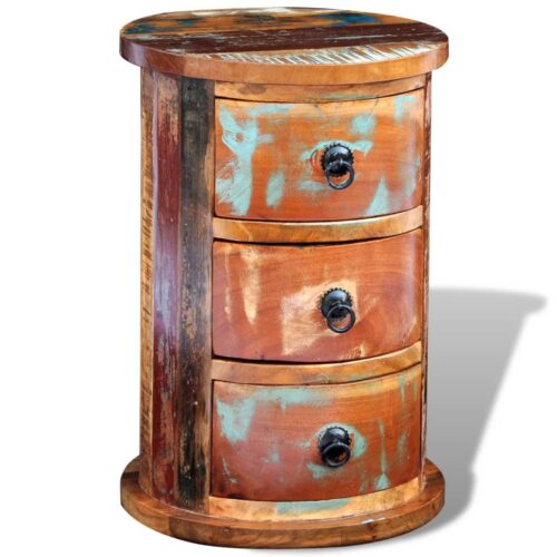 Reclaimed Cabinet with 3 Drawers Solid Wood - Image 8