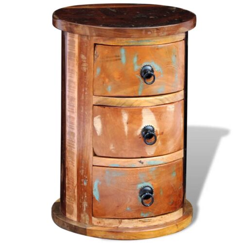 Reclaimed Cabinet with 3 Drawers Solid Wood - Image 11