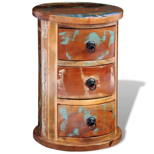 Reclaimed Cabinet with 3 Drawers Solid Wood - Image 12