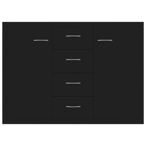 Sideboard Black 88x30x65cm Engineered Wood - Image 4