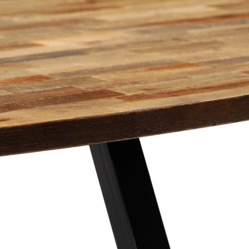 Coffee Table Solid Reclaimed Teak Oval 120x60x30cm - Image 6