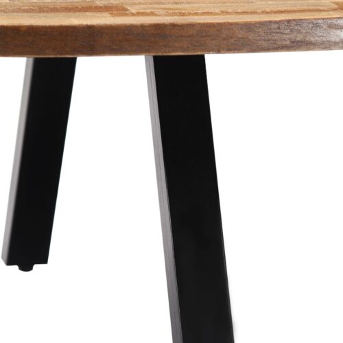 Coffee Table Solid Reclaimed Teak Oval 120x60x30cm - Image 8