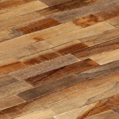 Coffee Table Solid Reclaimed Teak Oval 120x60x30cm - Image 9