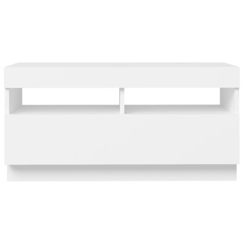TV Cabinet with LED Lights White 80x35x40cm - Image 10