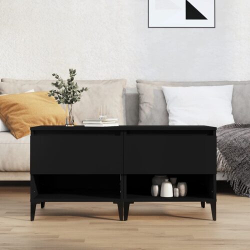2-Piece Wooden Tables Set Sofa Lounge Coffee Side Bedside Storage Drawers Black 50x46x50cm - Image 12