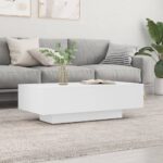Coffee Table White 100x49.5x31cm Engineered Wood