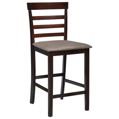 Bar Chairs 2pcs Brown Fabric - Image 2