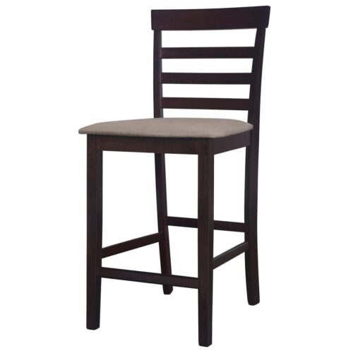 Bar Chairs 2pcs Brown Fabric - Image 4