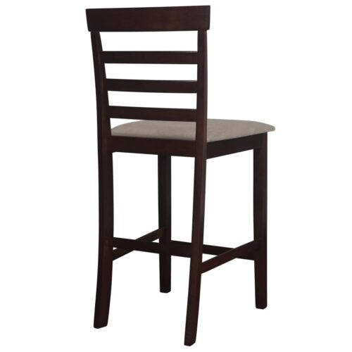 Bar Chairs 2pcs Brown Fabric - Image 6