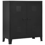 Industrial Storage Chest Black 90x40x100cm Steel