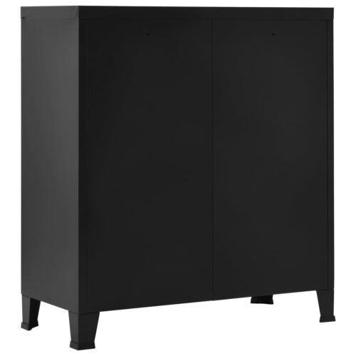 Industrial Storage Chest Black 90x40x100cm Steel - Image 4