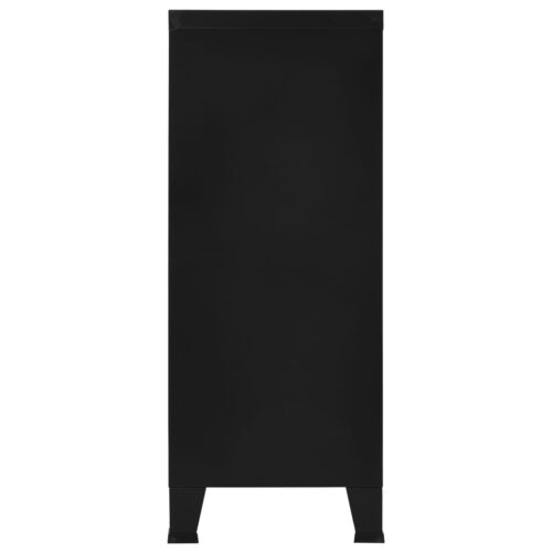 Industrial Storage Chest Black 90x40x100cm Steel - Image 5