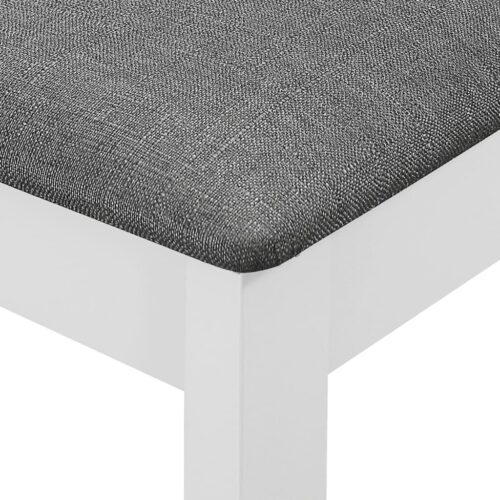 2x White Solid Wood Dining Chairs Set Farm Country Kitchen Cafe Padded Cushion - Image 6