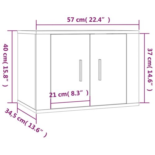 2-Piece TV Cabinet Set White Engineered Wood - Image 8