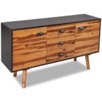 Sideboard Solid Acacia Wood 115x35x70cm