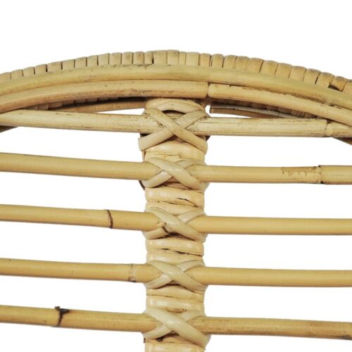 Dining Chairs 2pcs Natural Rattan - Image 4