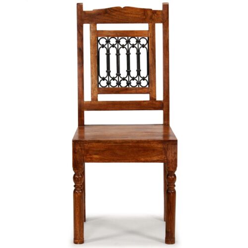 Dining Chairs 2pcs Solid Wood with Honey-coloured Finish Classic - Image 2