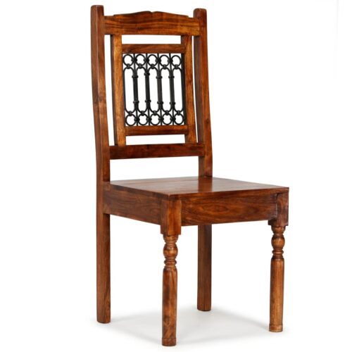 Dining Chairs 2pcs Solid Wood with Honey-coloured Finish Classic - Image 7
