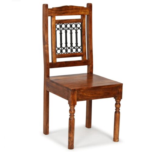 Dining Chairs 2pcs Solid Wood with Honey-coloured Finish Classic - Image 8