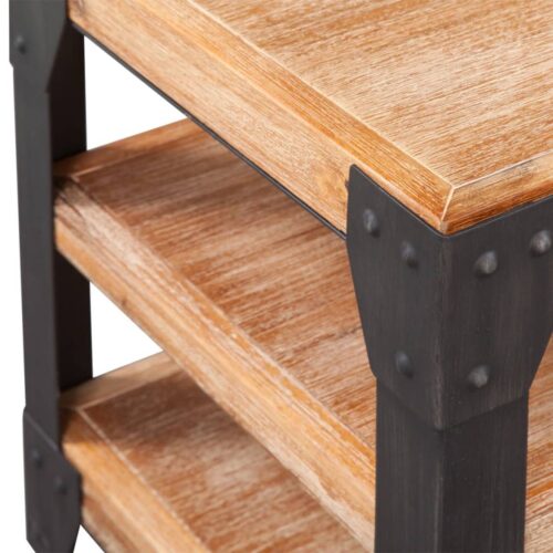 TV Stand Solid Acacia Wood 140x40x45cm - Image 3
