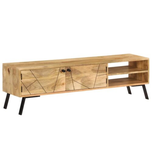 TV Cabinet Solid Mango Wood 140x30x40cm - Image 4