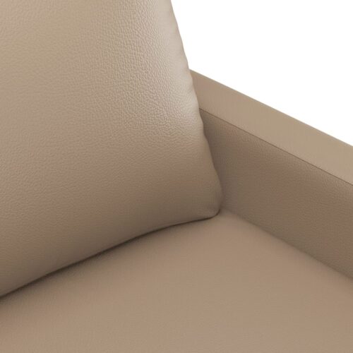 3-Seater Sofa Cappuccino 180cm Faux Leather - Image 6