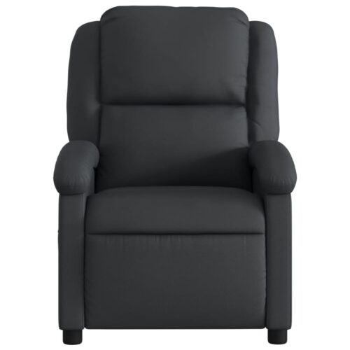 Electric Massage Recliner Chair Black Real Leather - Image 8