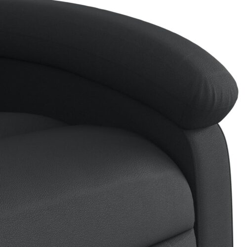 Electric Massage Recliner Chair Black Real Leather - Image 10