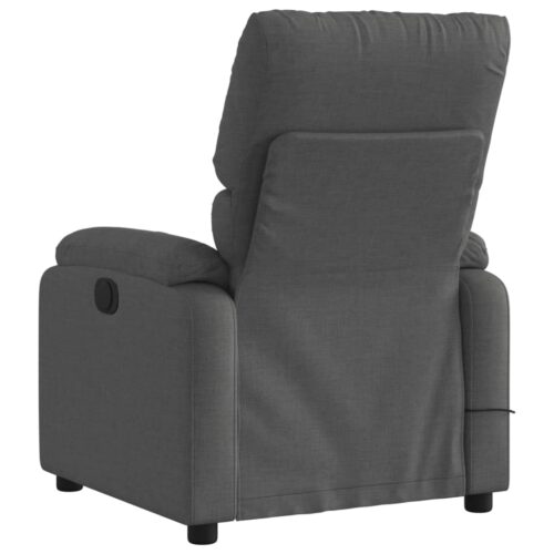 Massage Recliner Chair Dark Grey Fabric - Image 6