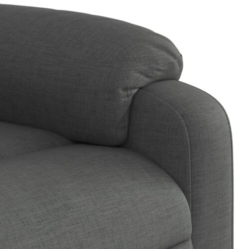 Massage Recliner Chair Dark Grey Fabric - Image 9
