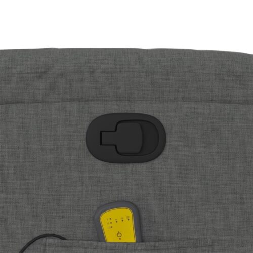 Massage Recliner Chair Dark Grey Fabric - Image 10