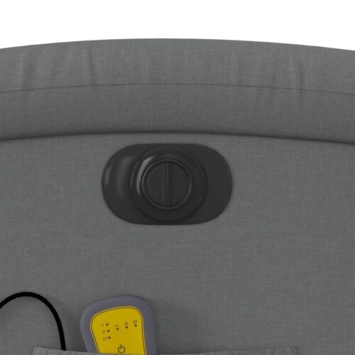 Electric Massage Recliner Chair Dark Grey Fabric - Image 11